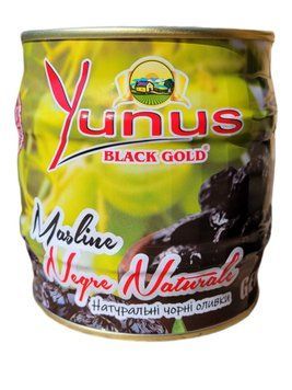 Оливки чорні вялені Yunus 625/500 гр 764652 фото