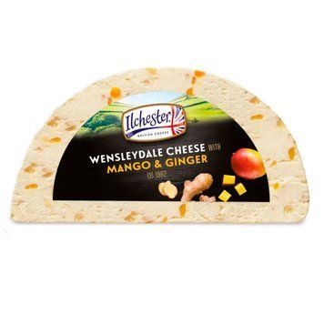 Сир-запеканка з манго та імбиром Ilchester Wensleydale Cheese With Mango & Ginger 35% вага ~ 1,5 кг 884032937 фото
