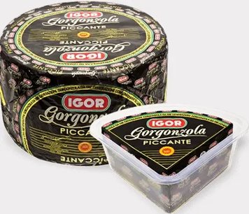 Сир горгонзола пікантна Ігор Igor Nero DOP Gorgonzola Picante Італія 56% вага ~ 1,5 кг  995007009 фото